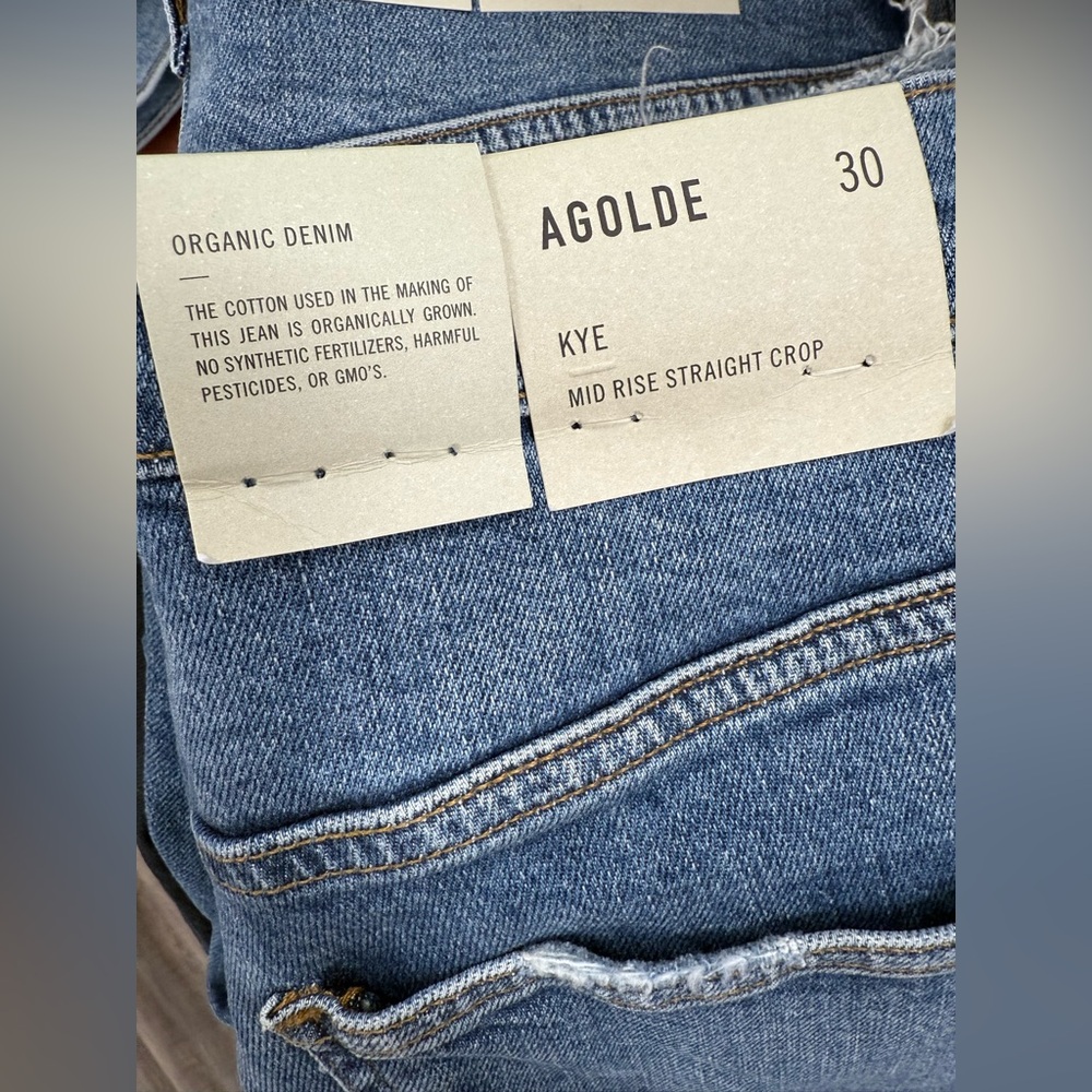 Agolde Kye Mid Rise Straight Crop in Notion - Picture 8 of 8